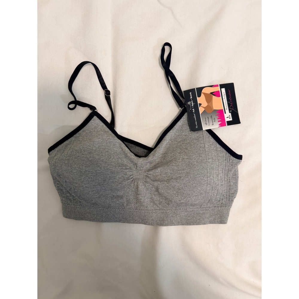 City Intimates Grey Wireless Bralette Removable Pads BS127H Large